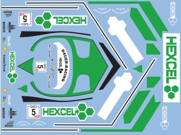 Decal Porsche 962  Hexcel Racing #5 -1989